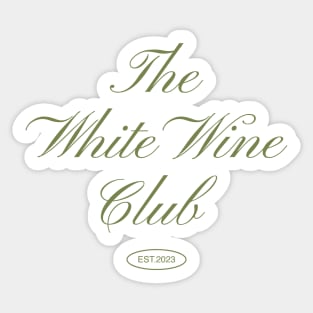 The White Wine Club - Green Edition Sticker